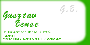 gusztav bense business card
